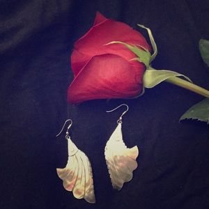 Earrings made from sea shells